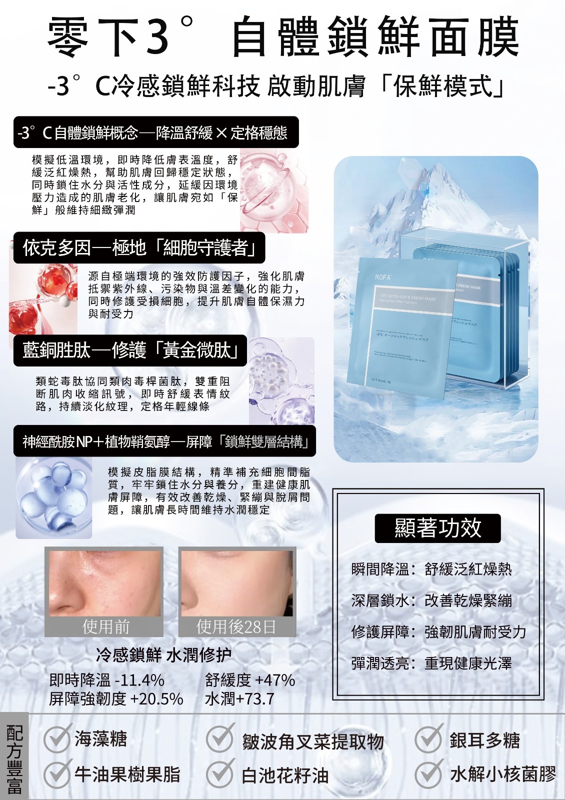 (預售產品)ROFA零下3度自體鎖鮮面膜(一盒5片) - Image 3