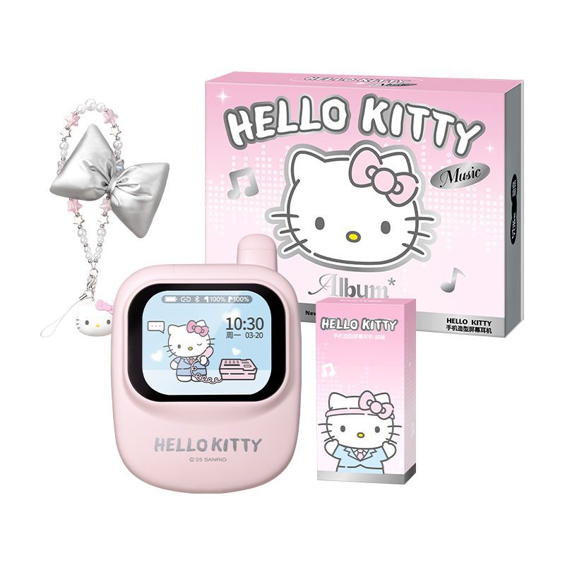 (預售)MarTube x Hello Kitty手機造型智能螢幕翻蓋藍芽耳機 手繩加強版(約9月中到貨) - Image 2